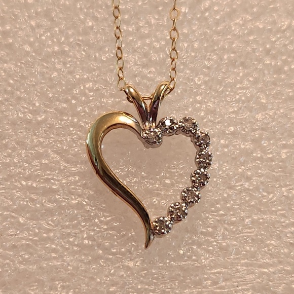 Tiffany & Co. Jewelry - 14kt Gold Lady’s open Heart Diamond Pendant